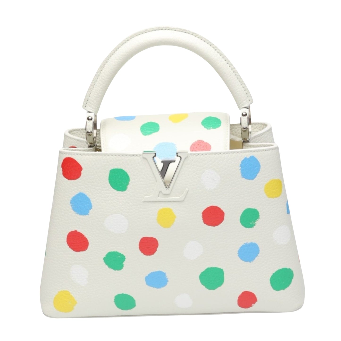 Louis Vuitton White Leather Capucines