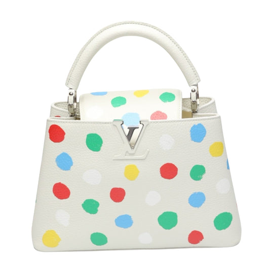 Louis Vuitton White Leather Capucines