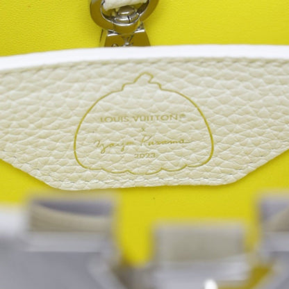 Louis Vuitton White Leather Capucines