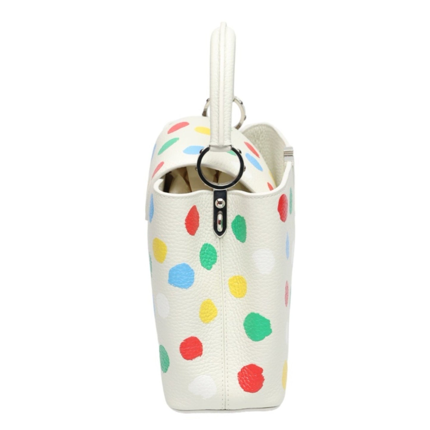 Louis Vuitton White Leather Capucines
