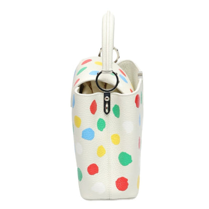 Louis Vuitton White Leather Capucines
