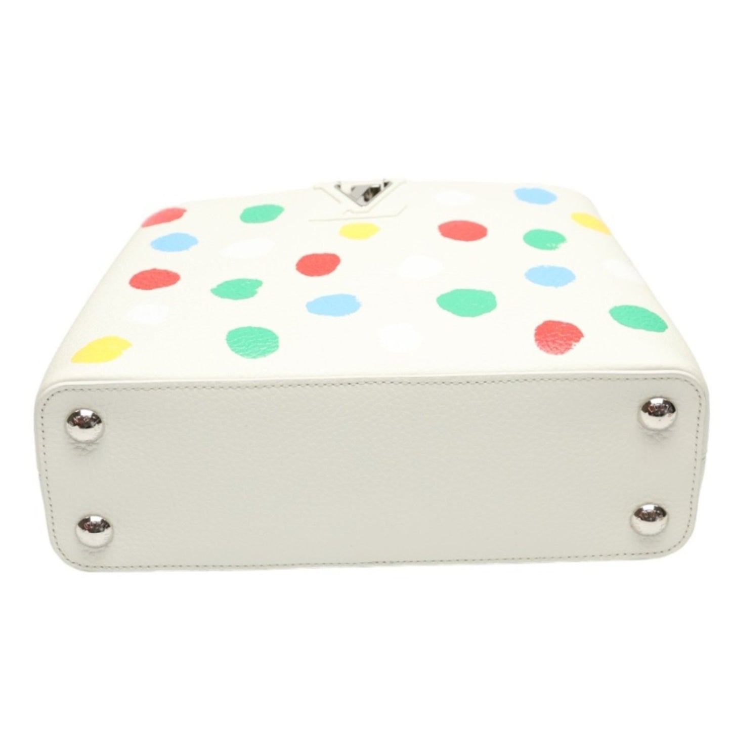 Louis Vuitton White Leather Capucines