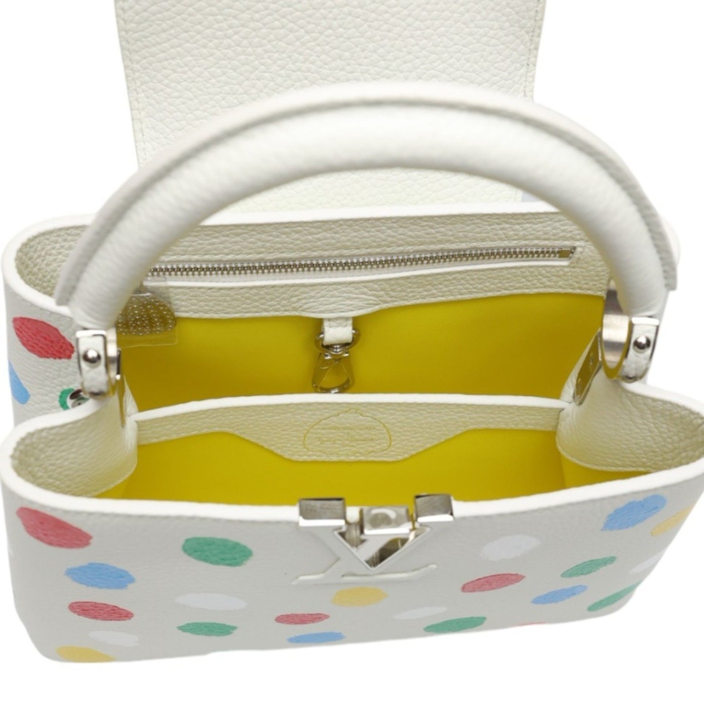 Louis Vuitton White Leather Capucines