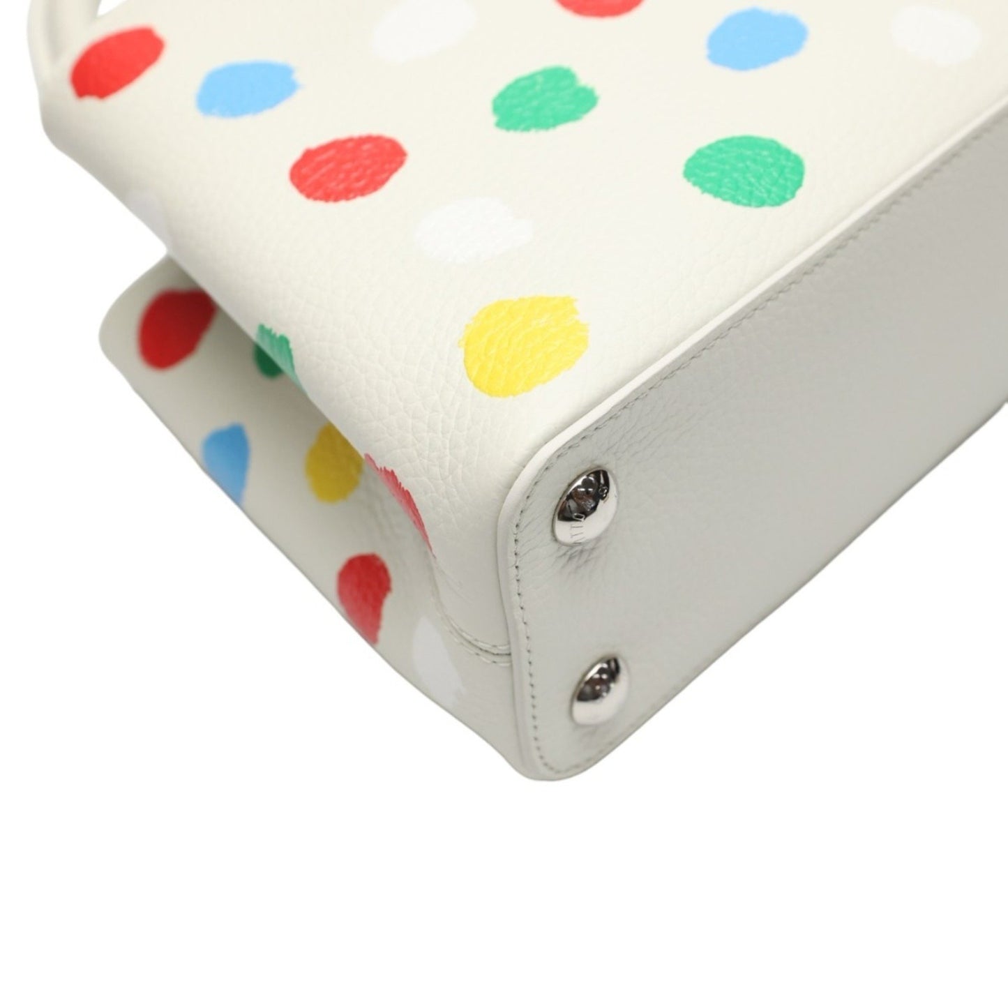 Louis Vuitton White Leather Capucines