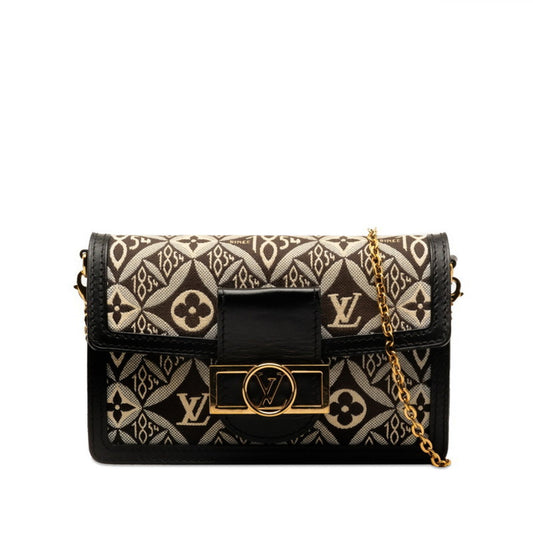 Louis Vuitton Black Leather Dauphine