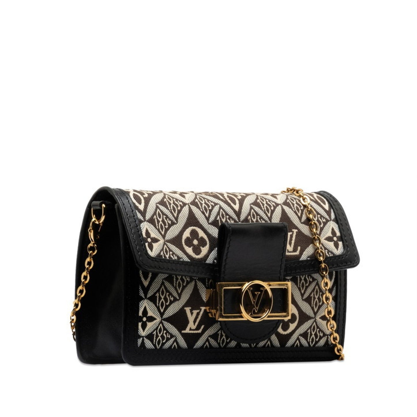Louis Vuitton Black Leather Dauphine