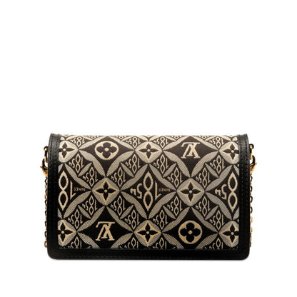 Louis Vuitton Black Leather Dauphine