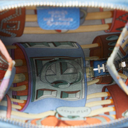 Hermès Blue Leather Silk'in
