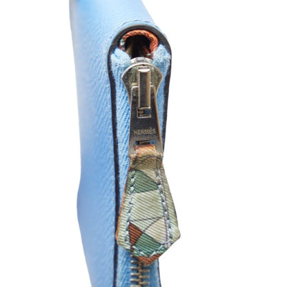 Hermès Blue Leather Silk'in