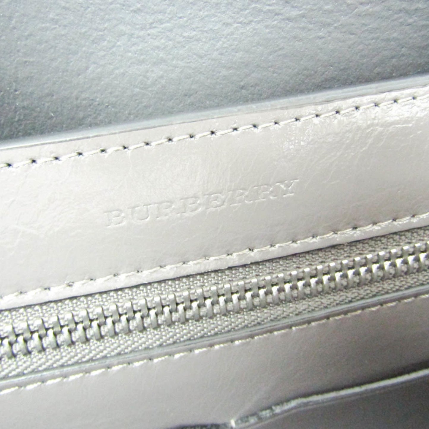 Burberry Gray Leather Handbag