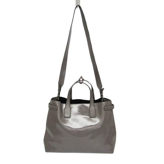 Burberry Gray Leather Handbag