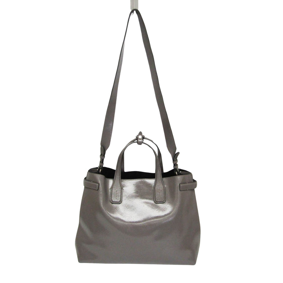 Burberry Gray Leather Handbag