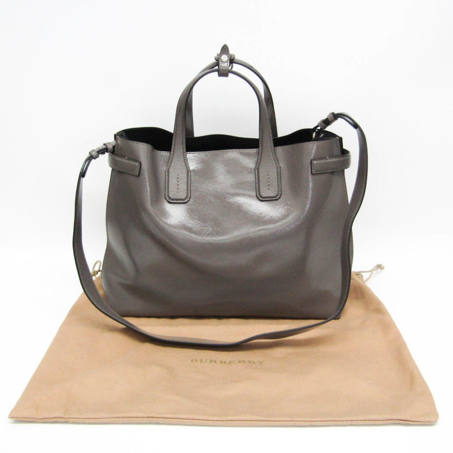 Burberry Gray Leather Handbag