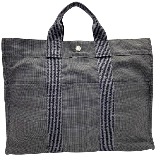 Hermès Gray Canvas Herline