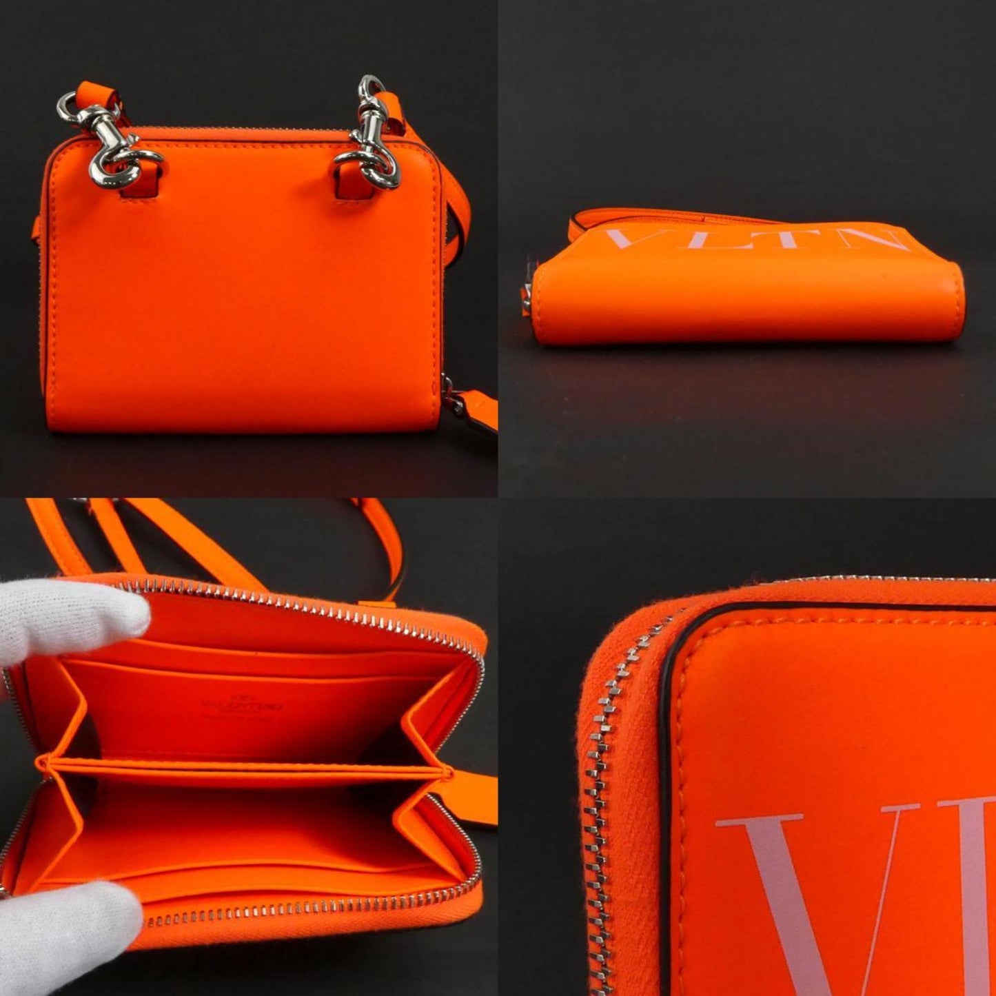 Valentino Garavani Orange Leather Vltn