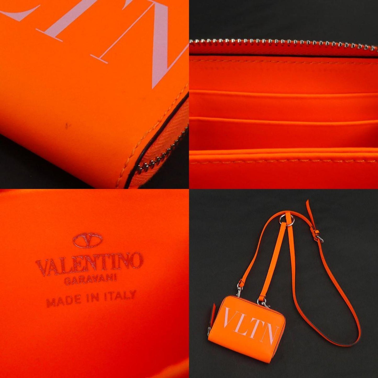 Valentino Garavani Orange Leather Vltn