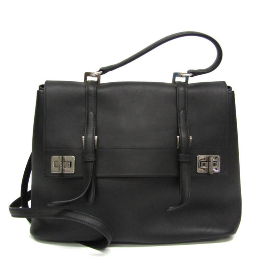 Prada Black Leather Vitello