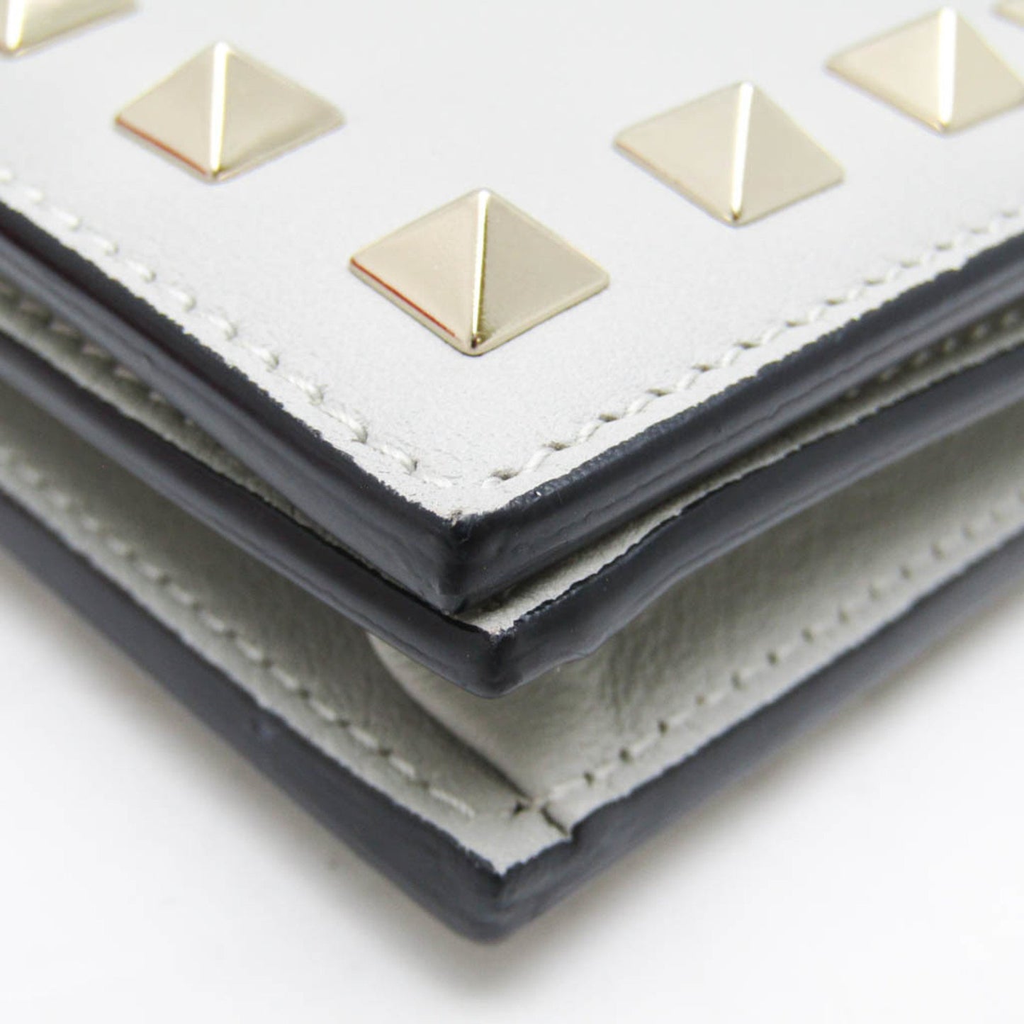Valentino Garavani Gray Leather Rockstud