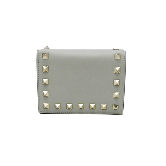 Valentino Garavani Gray Leather Rockstud