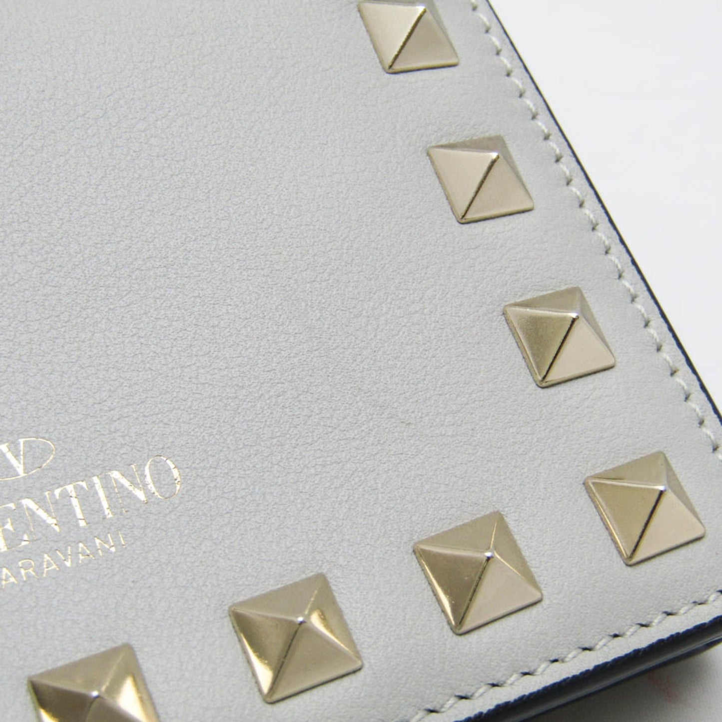 Valentino Garavani Gray Leather Rockstud