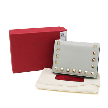 Valentino Garavani Gray Leather Rockstud