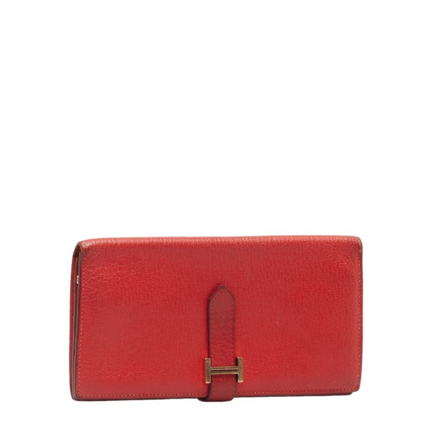 Hermès Red Leather Béarn
