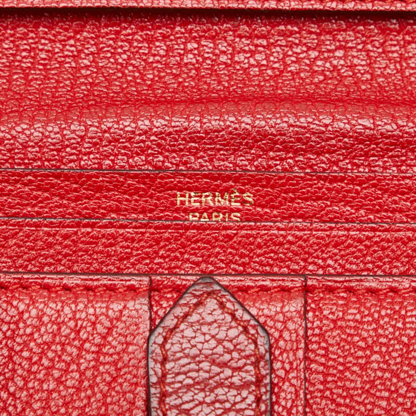 Hermès Red Leather Béarn