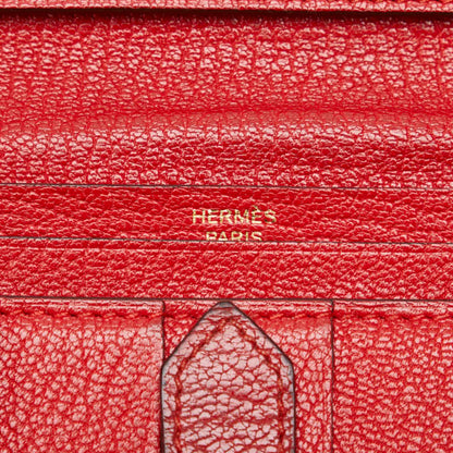 Hermès Red Leather Béarn
