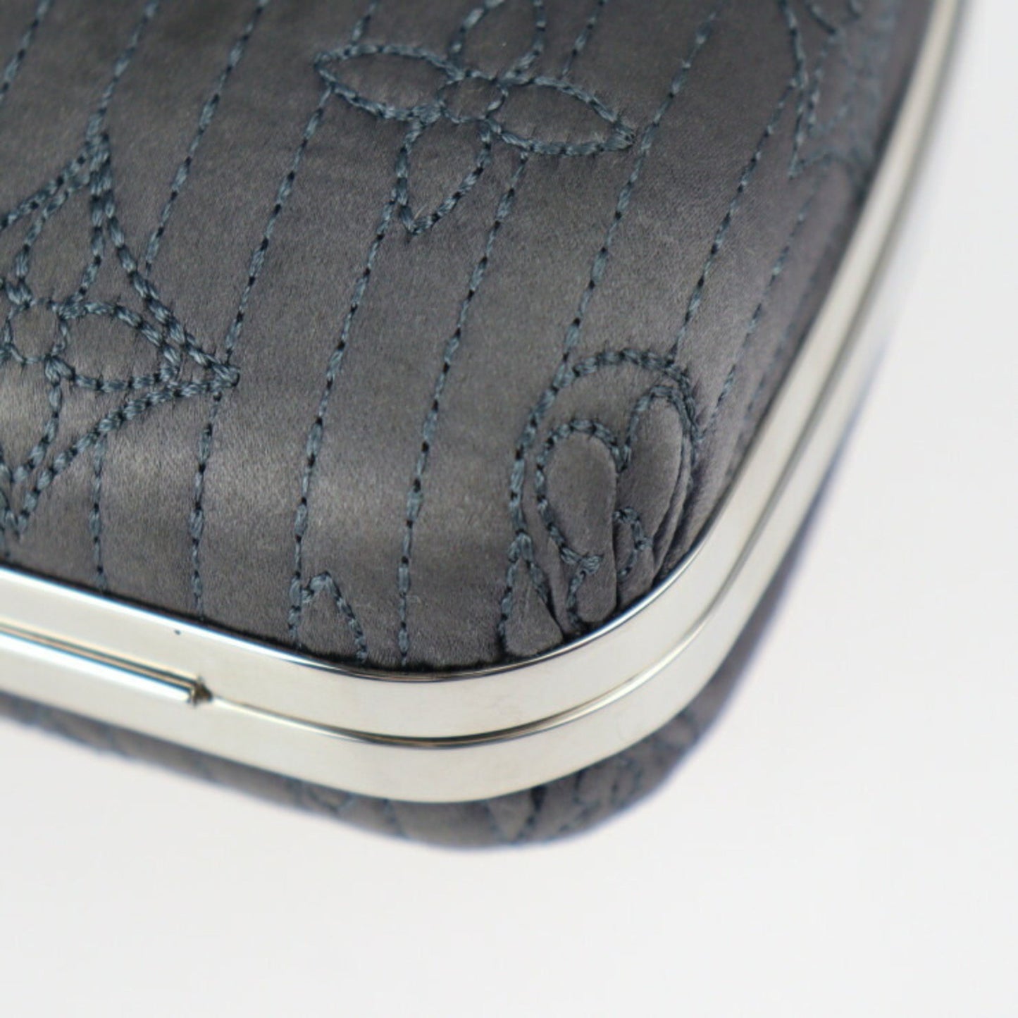 Louis Vuitton Gray Synthetic Minaudiere Motard