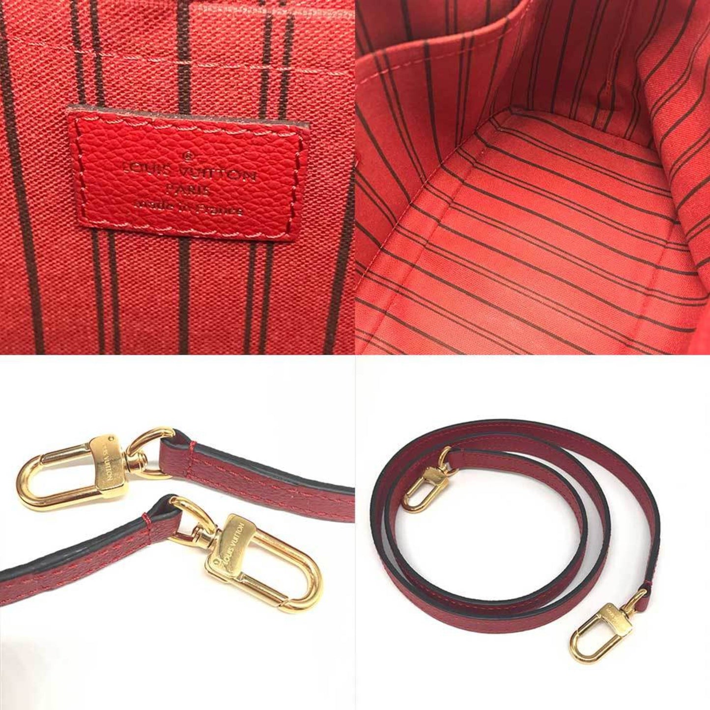 Louis Vuitton Red Leather Mazarine