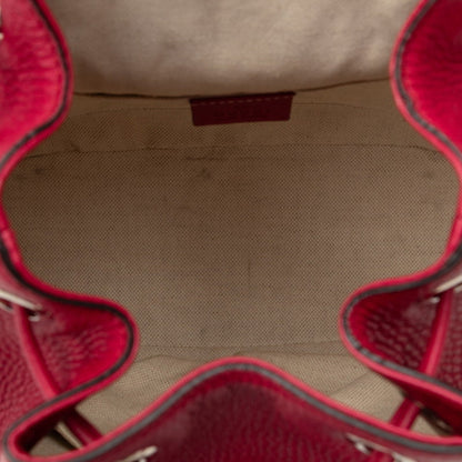 Gucci Red Leather Bamboo