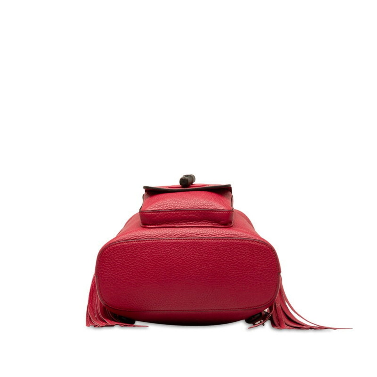 Gucci Red Leather Bamboo