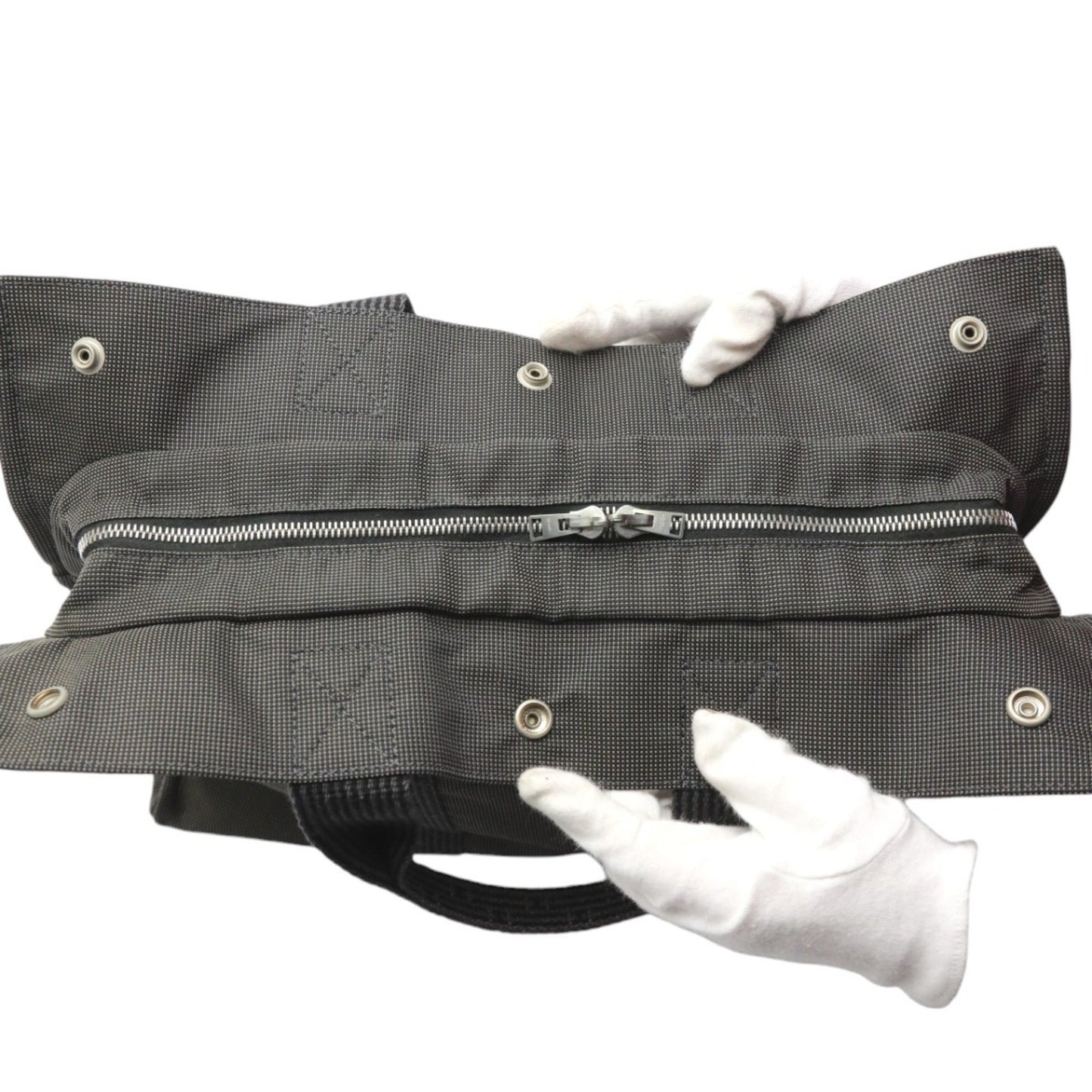 Hermès Gray Canvas Herline