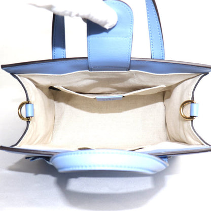 Gucci Blue Leather Gg Ribbon