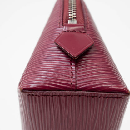 Louis Vuitton Red Leather Cosmetic Pouch