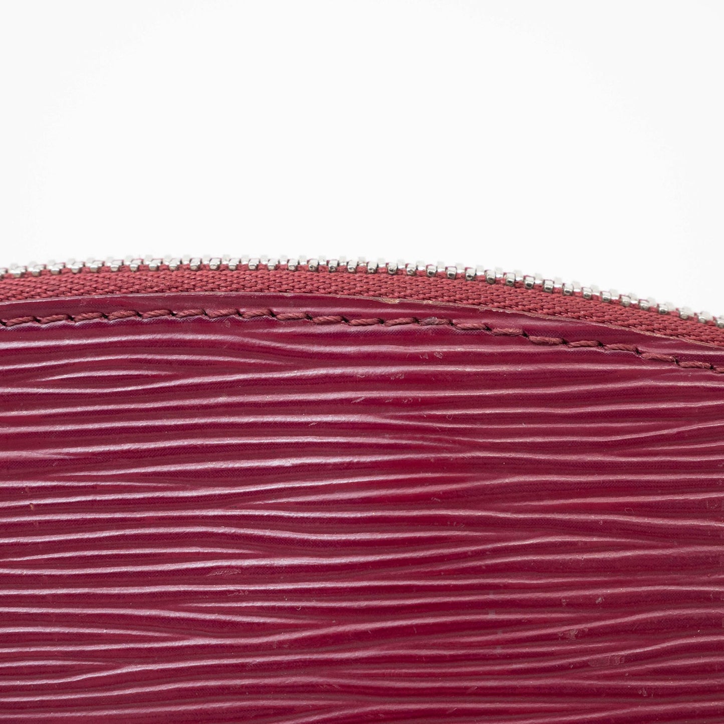 Louis Vuitton Red Leather Cosmetic Pouch