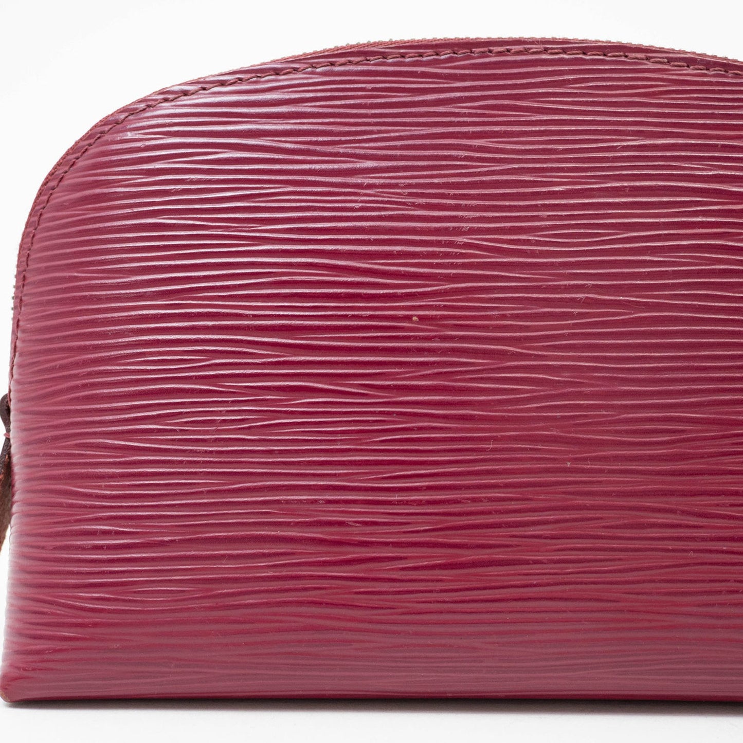 Louis Vuitton Red Leather Cosmetic Pouch