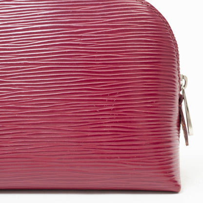 Louis Vuitton Red Leather Cosmetic Pouch