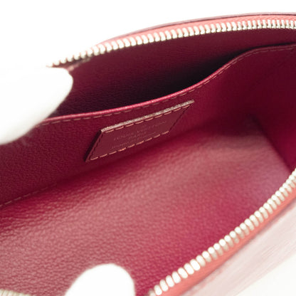 Louis Vuitton Red Leather Cosmetic Pouch