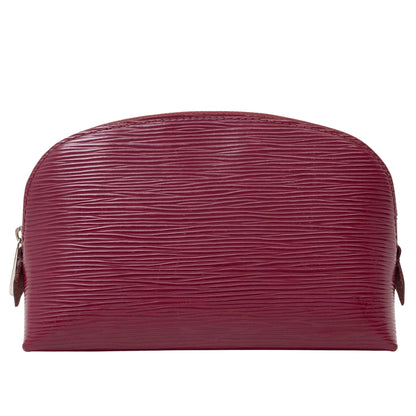 Louis Vuitton Red Leather Cosmetic Pouch