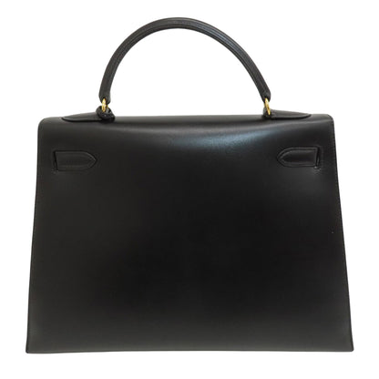 Hermès Black Leather Kelly 32