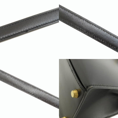Hermès Black Leather Kelly 32