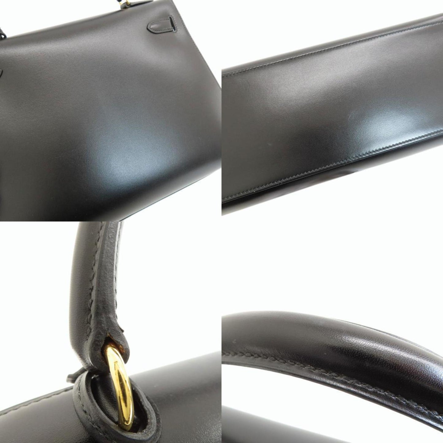 Hermès Black Leather Kelly 32