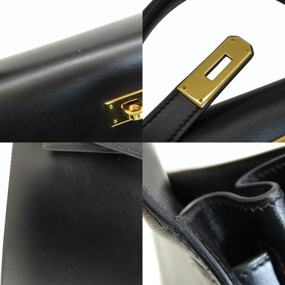 Hermès Black Leather Kelly 32