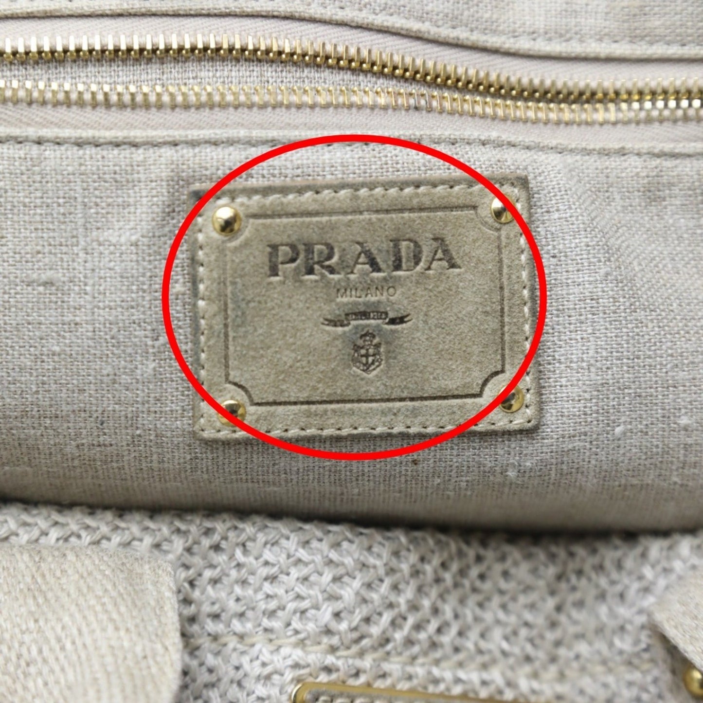 Prada Brown Canvas Bauletto