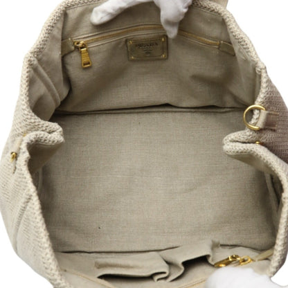 Prada Brown Canvas Bauletto