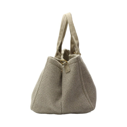 Prada Brown Canvas Bauletto
