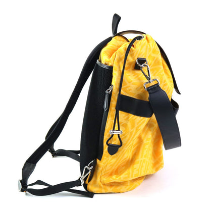 Fendi Yellow Canvas Sac À Dos