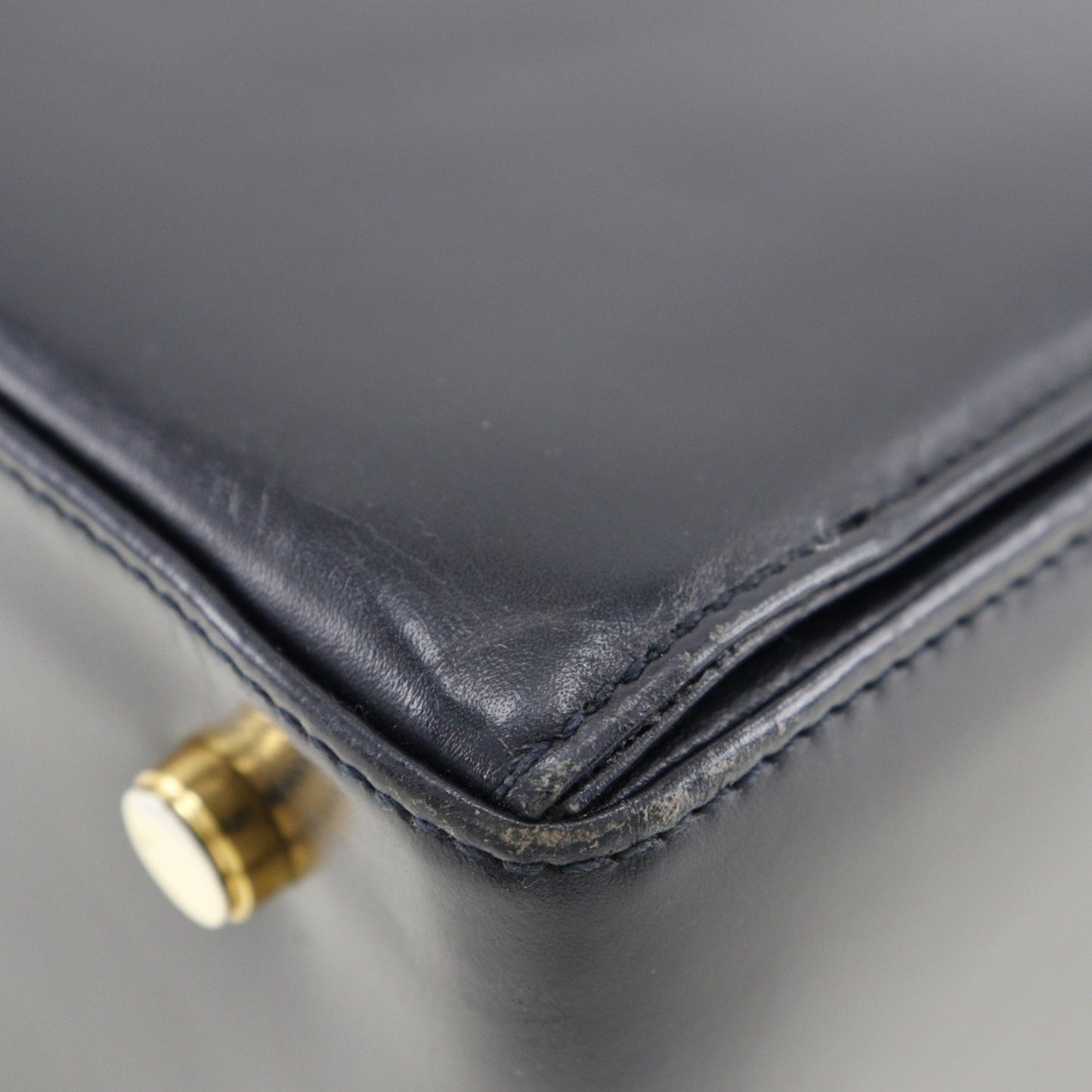 Salvatore Ferragamo Black Leather Gancini