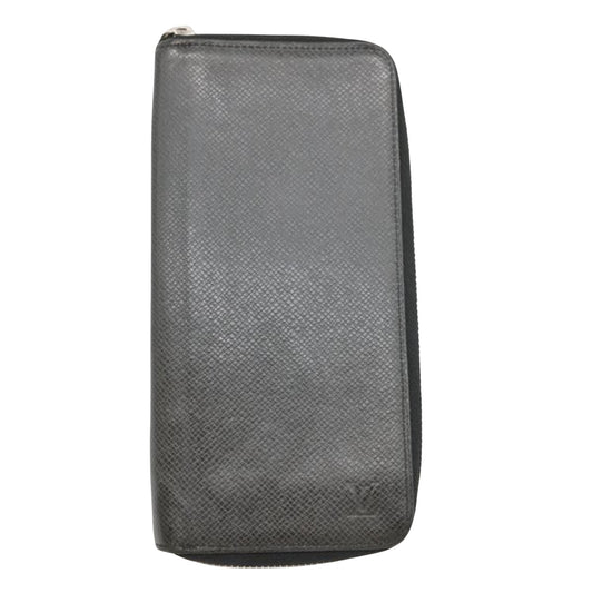 Louis Vuitton Black Leather Zippy Wallet Vertical